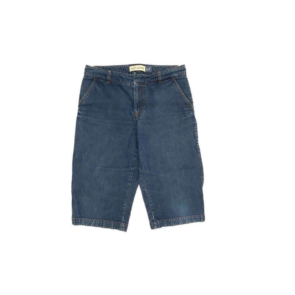 Gap Bermuda Women's size 8 Dark Wash‎ blue Denim jeans Shorts